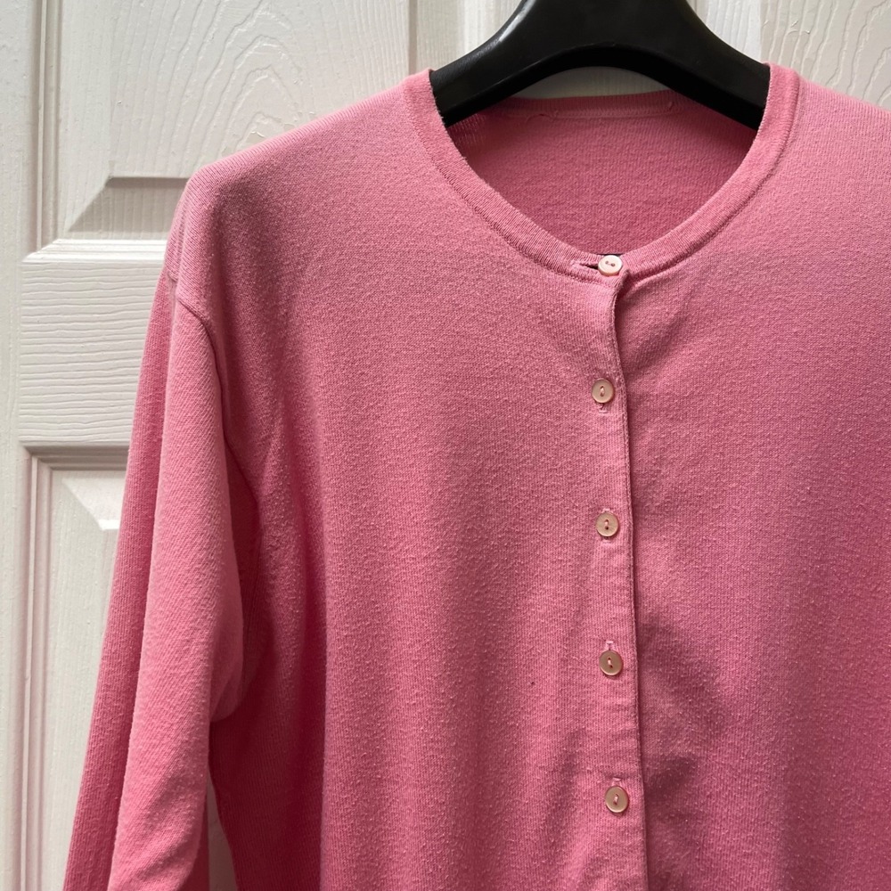 Talbots Women's Medium Pink‎ Charming Cardigan Sweater Classic